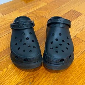 Platform crocs size 9